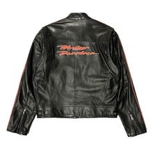 Load image into Gallery viewer, 1990’S HARLEY DAVIDSON EMBRODIERED LEATHER ZIP JACKET LARGE
