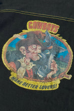 Load image into Gallery viewer, 1970’S COWBOY LOVER PRINT MADE IN USA S/S T-SHIRT SMALL
