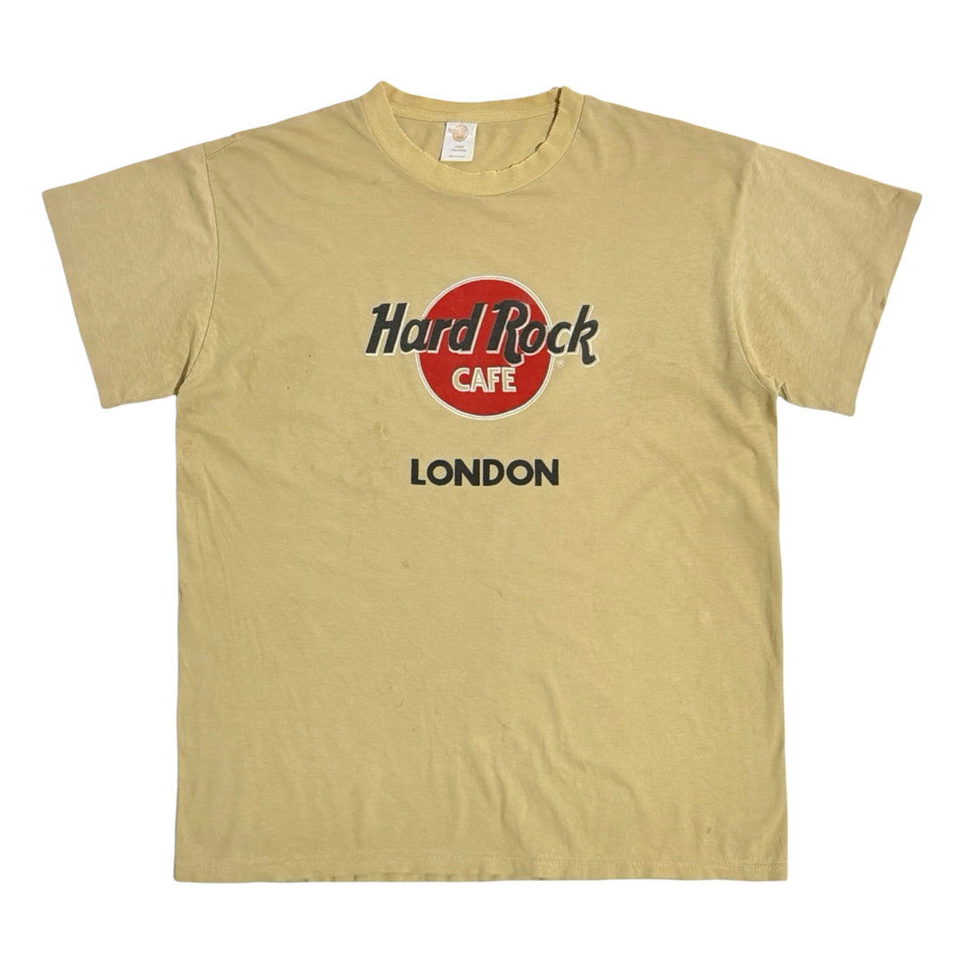 1990’S HARD ROCK LONDON MADE IN ENGLAND THRASHED &amp; FADED S/S T-SHIRT LARGE