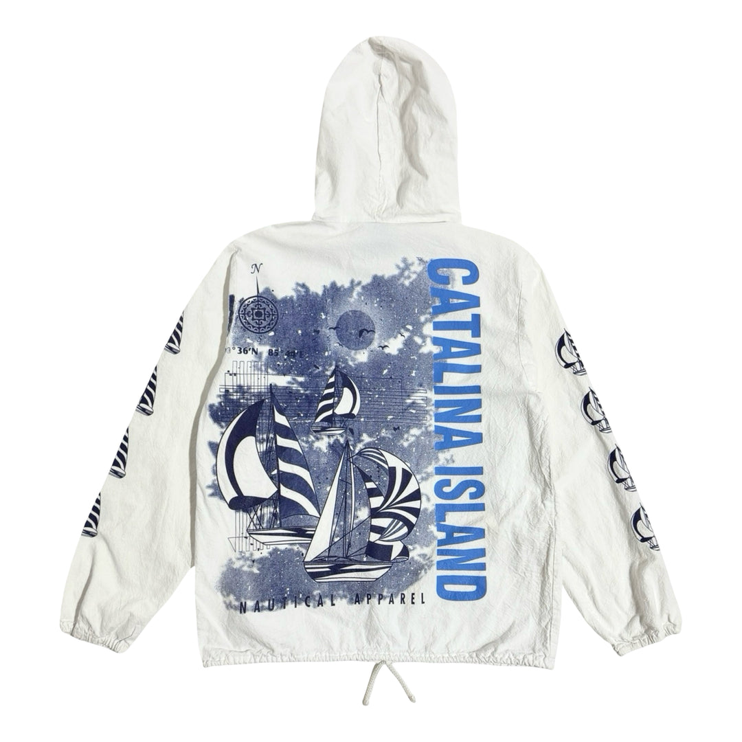 1990’S YACHT CLUB CATALINA ISLAND HOODED ZIP JACKET MEDIUM