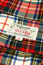 Cargar imagen en el visor de la galería, 1960’S TOOK MADE IN USA VIYELLA PLAID WOOL FLANNEL LOOP COLLAR L/S B.D. SHIRT MEDIUM
