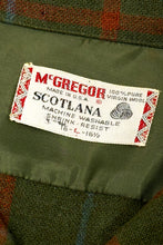 Load image into Gallery viewer, 1960’S MCGREGOR MADE IN USA CROPPED PLAID WOOL SCOTLANA FLANNEL L/S B.D. SHIRT LARGE
