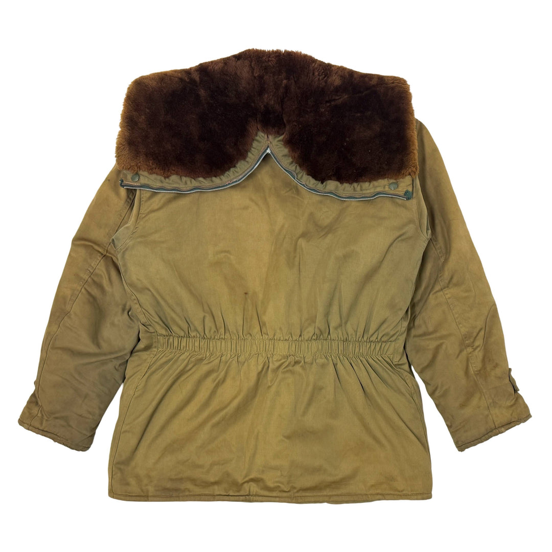 1940’S HERCULES MADE IN USA FADED & REPAIRED N-3B OLIVE DRAB SPLIT HOODED PARKA MEDIUM