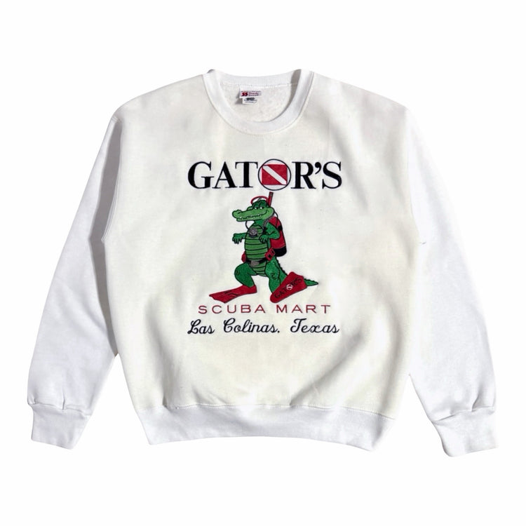 Gator's Scuba Mart embroidered crewneck sweatshirt front