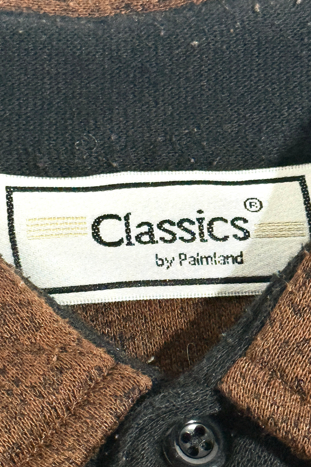 1970’S CLASSICS MADE IN USA CROPPED FLEECE L/S B.D. POLO SHIRT LARGE