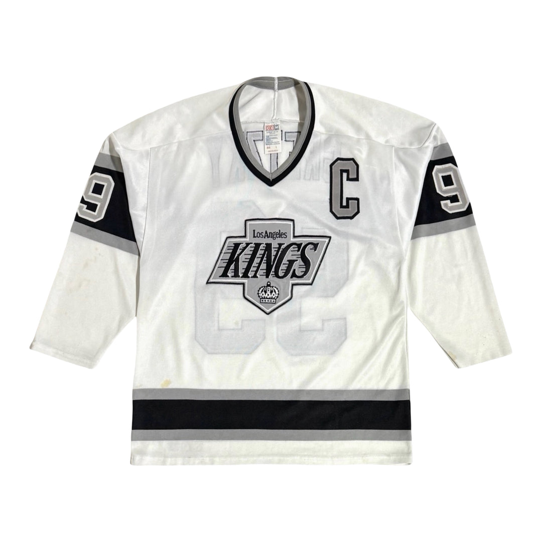 1990’S LA KINGS MADE IN USA 1992-93 CCM MASKA “WAYNE GRETZKY” HOCKEY JERSEY SHIRT LARGE