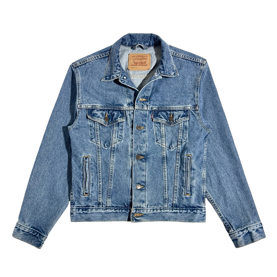 2000’S LEVI’S TYPE III MADE IN USA CROPPED MEDIUM WASH DENIM TRUCKER JACKET MEDIUM
