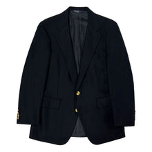 Load image into Gallery viewer, 1980’S POLO RALPH LAUREN UNION MADE IN USA CLASSIC GOLD BUTTON NAVY BLAZER SUIT JACKET 40R
