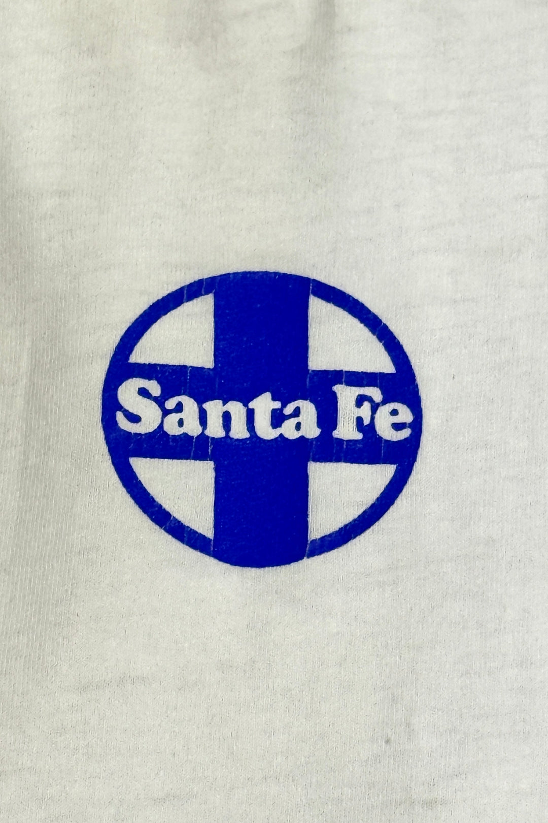 1990’S SANTA FE RAILWAYS MADE IN USA THRASHED AND REPAIRED SINGLE STITCH S/S T-SHIRT X-LARGE