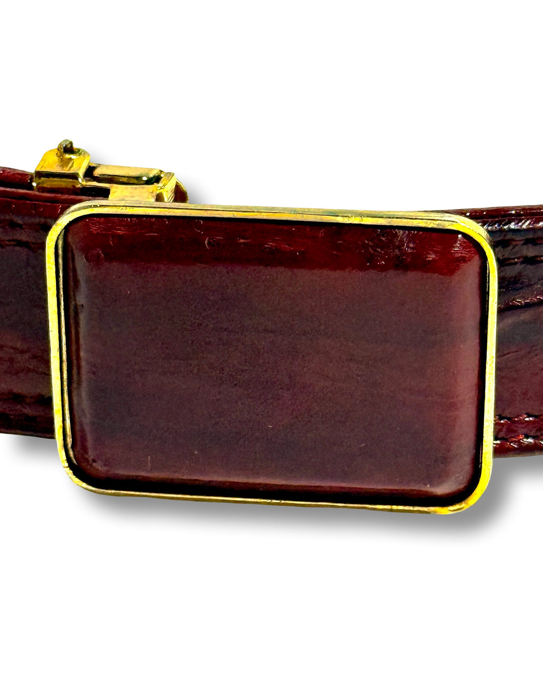 1990’S EEL MADE IN ITALY GENUINE LEATHER GOLDTONE SKINNY BELT MEDIUM