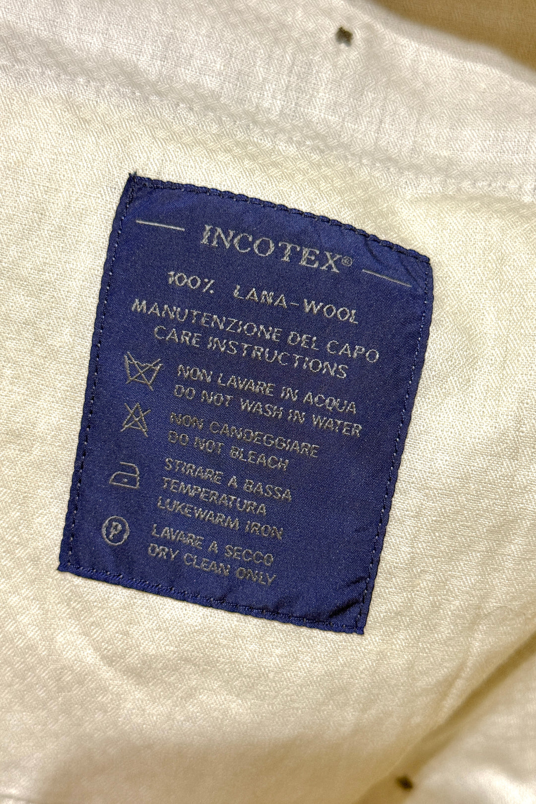 2000’S INCOTEX VENEZIA SUPER 100’S PURE ITALIAN WOOL FLAT FRONT TROUSERS 36 X 32