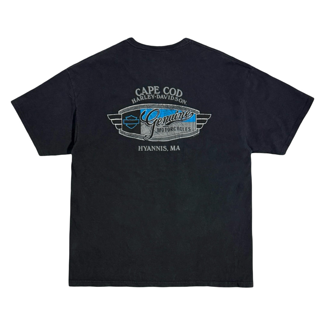 2000’S HARLEY DAVIDSON CAPE COD MADE IN USA PIN UP GIRL S/S T-SHIRT X-LARGE