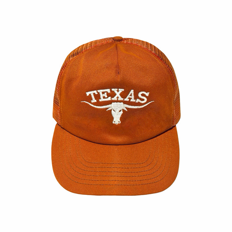 1980's Koza's Texas longhorn burnt orange trucker hat front