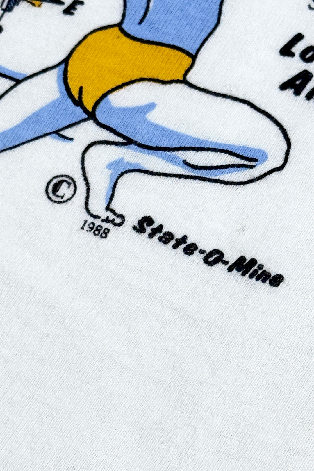 1980’S CALIFORNIA MADE IN USA SINGLE STITCH WHITE JERSEY S/S T-SHIRT LARGE