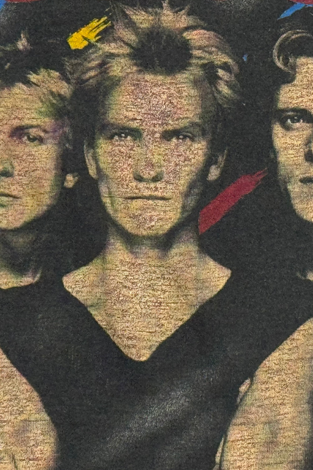 1980’S The Police Synchronicity 1983-1984 NORTH AMERICAN Tour MADE IN USA FADED BLACK &amp; GRAY Raglan 3/4 SLEEVE Baseball T-SHIRT X-LARGE⁠