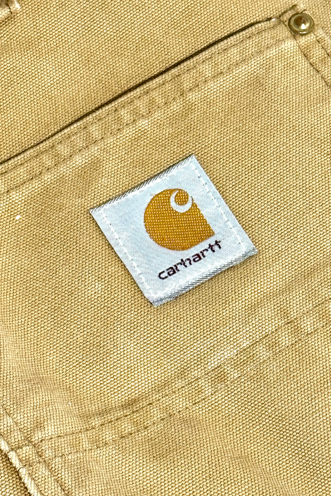 1990’S CARHARTT UNION MADE IN USA FADED DUCK CANVAS CARPENTER PANTS 34 X 30