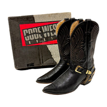 Load image into Gallery viewer, 1980’S CODE WEST BY DAN POST MADE IN USA WESTERN HARNESS COWBOY BOOTS 12
