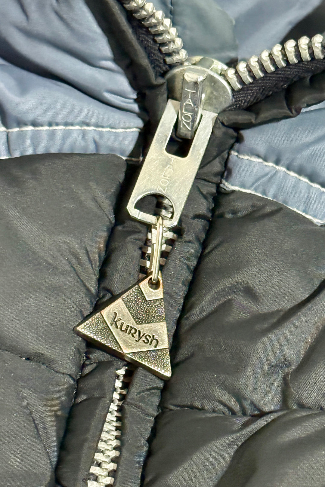 1970’S DOUBLE K BRAND MADE IN USA CROPPED CONTRAST YOKE SHERPA COLLAR WESTERN PUFFER JACKET LARGE