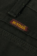 Cargar imagen en el visor de la galería, 1980’S RUSTLER MADE IN USA BLACK WESTERN BOOTCUT DENIM JEANS 34 X 28
