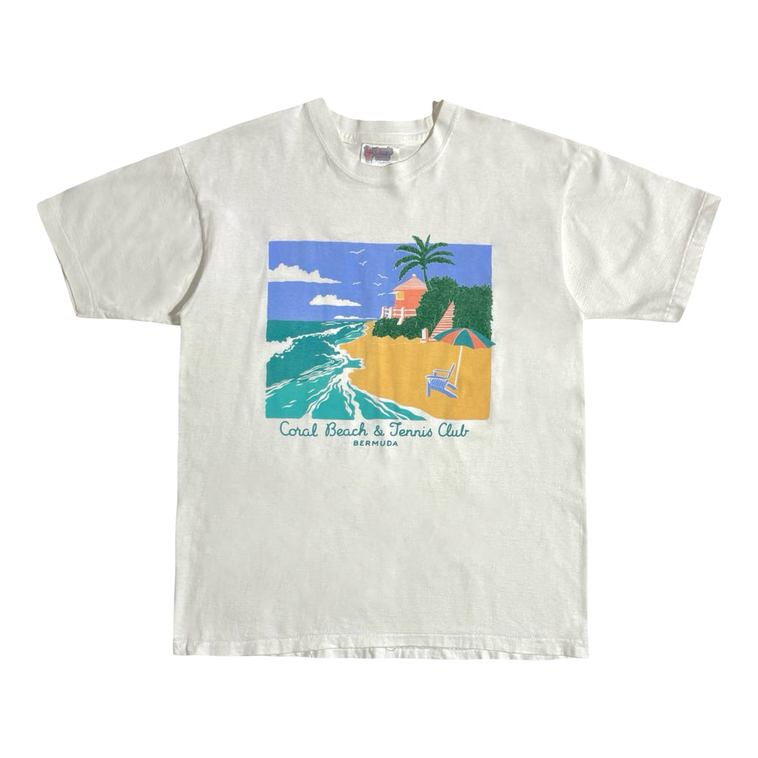 1990’S CORAL BEACH TENNIS CLUB MADE IN BERMUDA SINGLE STITCH S/S T-SHIRT LARGE