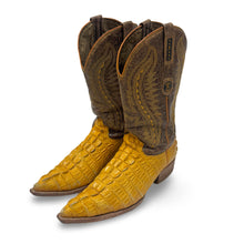 Load image into Gallery viewer, 2000’S JR BOOTS TWO TONE ALLIGATOR POINTED TOE COWBOY BOOTS M10
