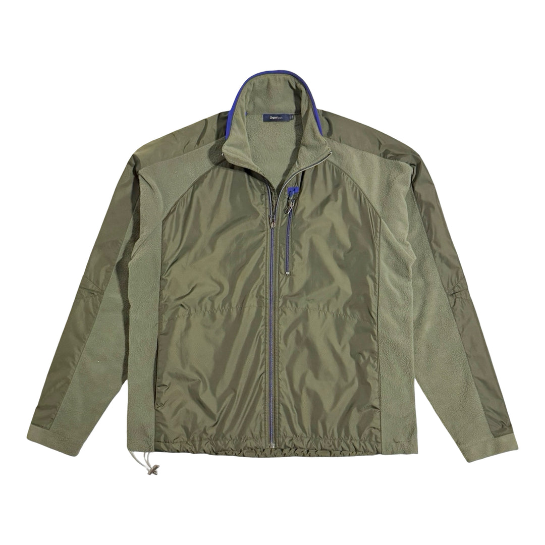 2000’S ZEGNA SPORT MILITARY STYLE SHERPA ZIP JACKET X-LARGE