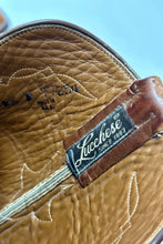 Load image into Gallery viewer, 1980’S LUCCHESE MADE IN USA EMBROIDERED TAN ROPER STYLE COWBOY WORK BOOTS 8.5
