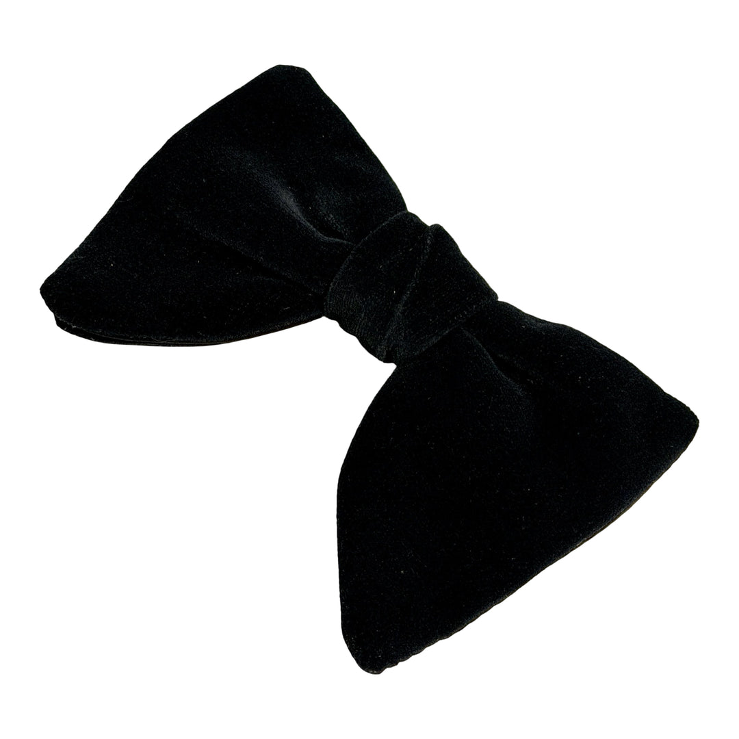 1970’S DEADSTOCK AFTER SIX BLACK CLIP ON VELVET DAGGER BOW TIE