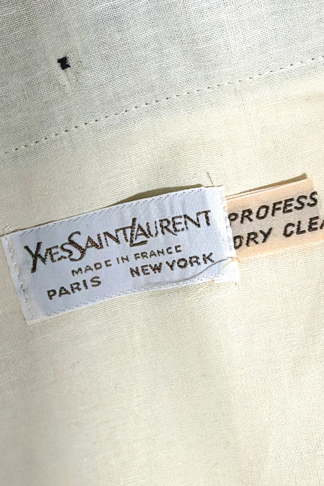 1970’S YVES SAINT LAURENT MADE IN FRANCE WORSTED MARLED BROWN WOOL HIGH WAISTED PLEATED WIDE LEG TROUSER PANTS 32 X 32