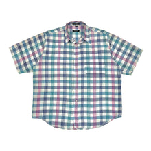 Cargar imagen en el visor de la galería, 1980’S DIOR MADE IN USA PLAID S/S B.D. SHIRT X-LARGE
