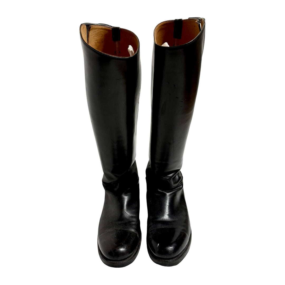 1990’S DEHNER’S NEBRASKA MADE IN USA BLACK LEATHER MOTORCYCLE RIDING BOOTS 11