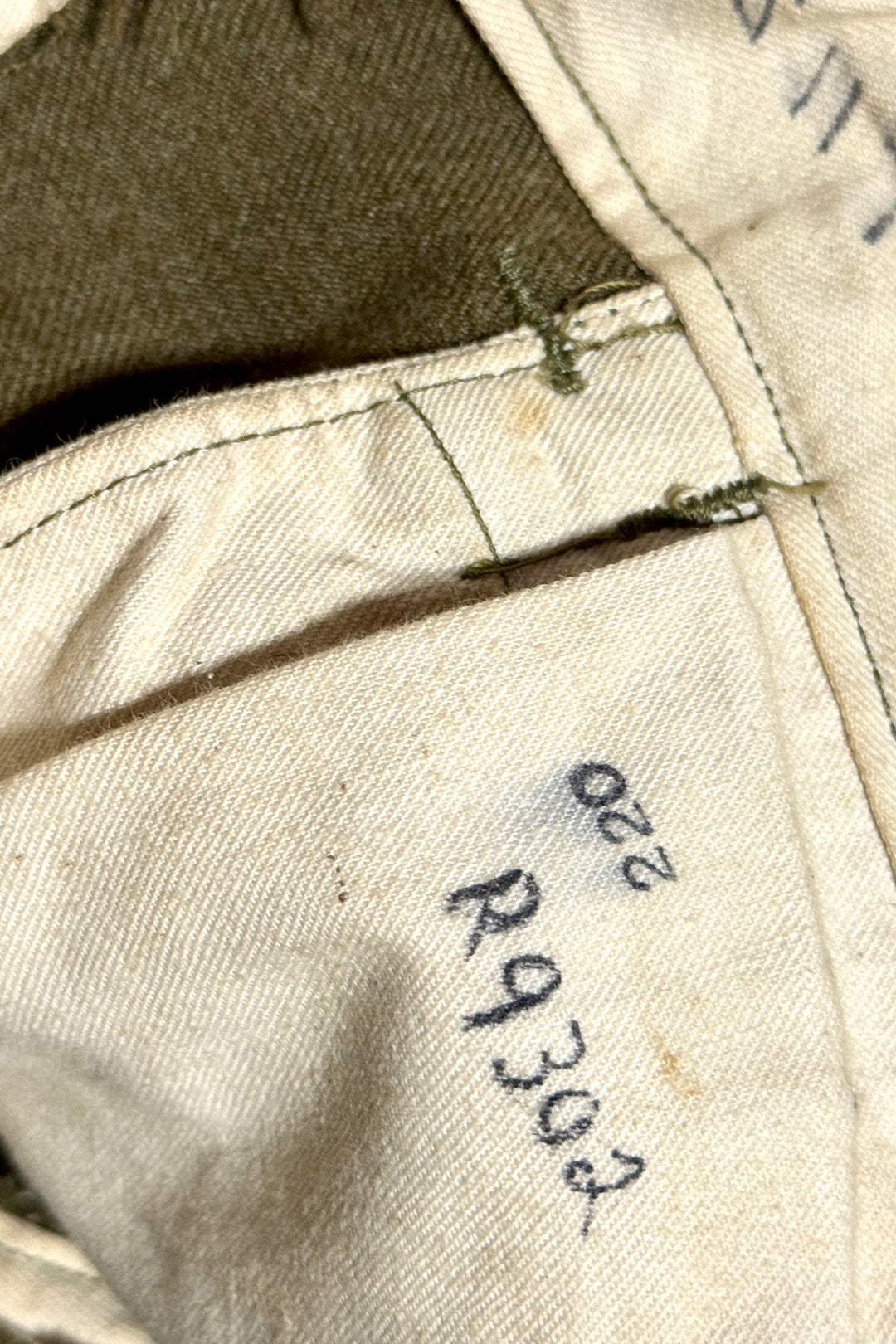 1940’S US ARMY WWII M37 OLIVE WOOL HIGH WAISTED MILITARY TROUSERS PANTS 30 X 30