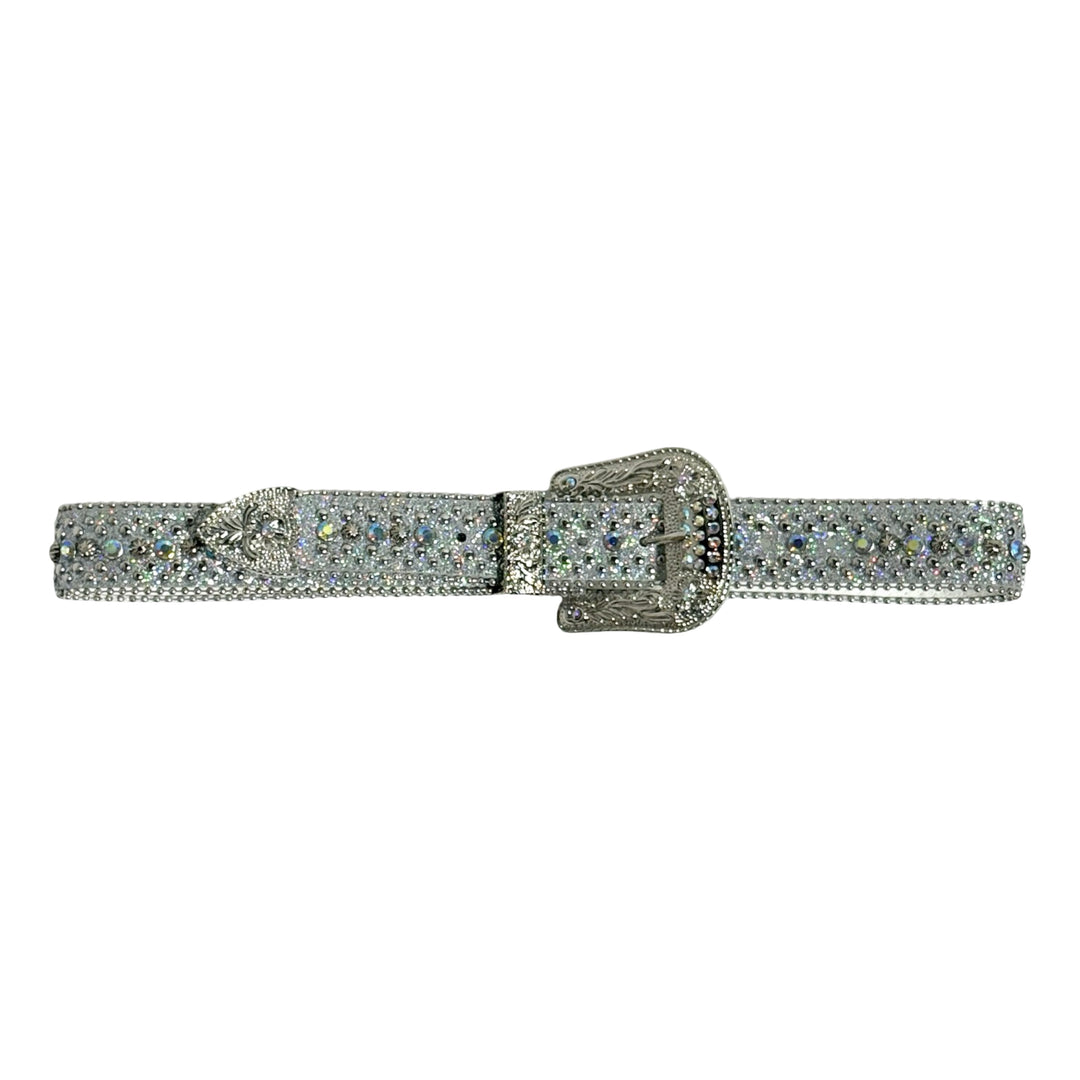 1990’S RHINESTONE WESTERN LEATHER BELT 34