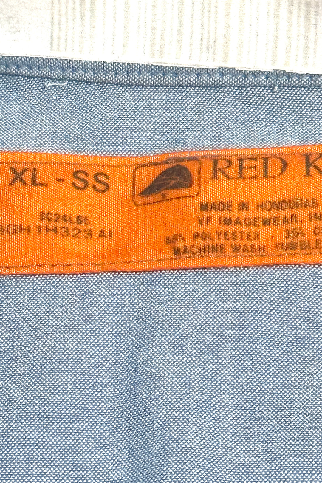 1990’S RED KAP WESTERN CHAMBRAY PEARL SNAP S/S SHIRT X-LARGE