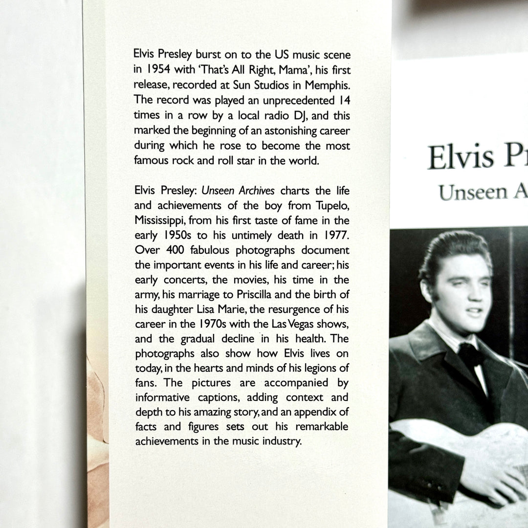 ELVIS PRESLEY THE UNSEEN ARCHIVES BOOK
