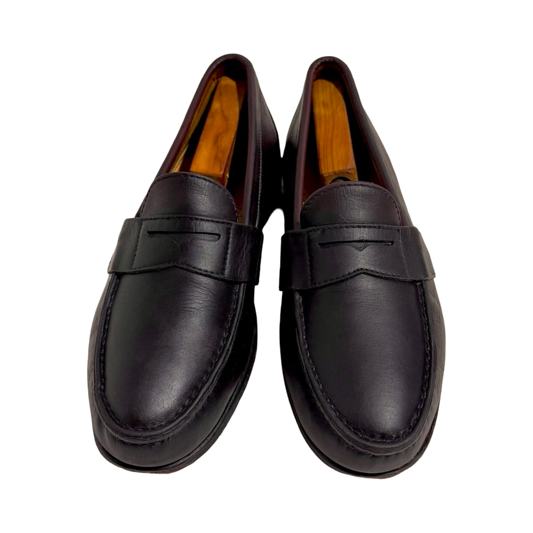 1970’S ALDEN MADE IN USA CAPE COD FULL STRAP BURGUNDY OXBLOOD LEATHER PENNY LOAFER SHOES 11