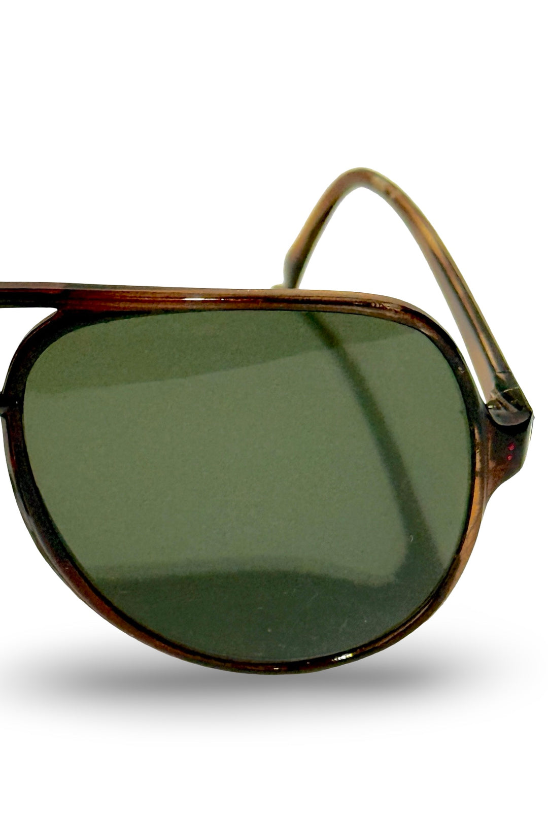 1970’S TORTOISE SHELL ACETATE FRAME SMOKE LENSE AVIATOR SUNGLASSES