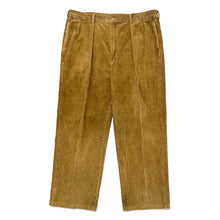 Load image into Gallery viewer, 1980’S POLO RALPH LAUREN MADE IN USA WELL WORN HIGH WAISTED PLEATED CORDUROY PANTS 36 X 30
