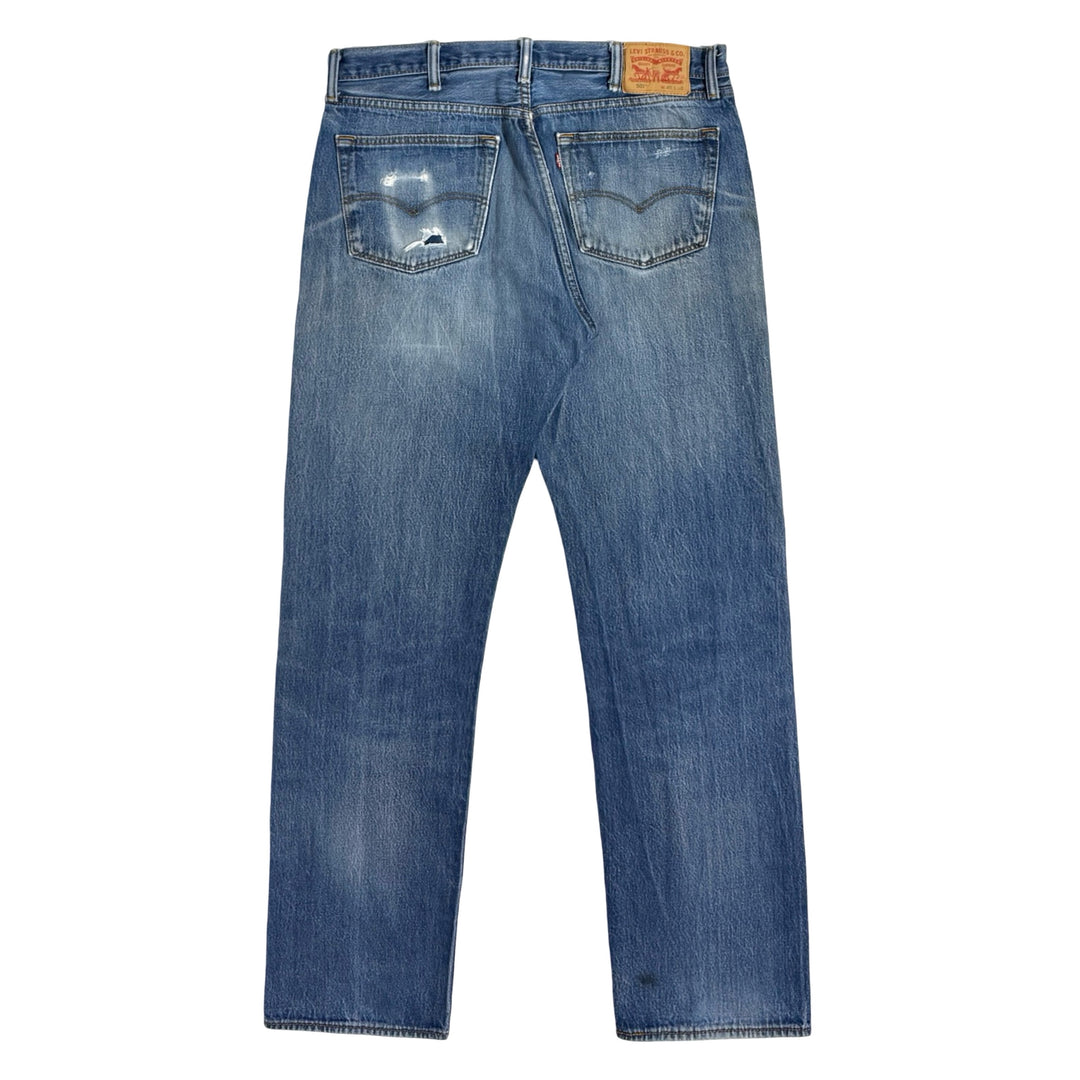 1990’S LEVI’S 501 PERFECT WASH FADED DENIM JEANS 38 X 36