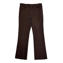 Cargar imagen en el visor de la galería, 1970&#39;S LEVI&#39;S 517 STAPREST BROWN COWBOY CUT PANTS 34 X 30
