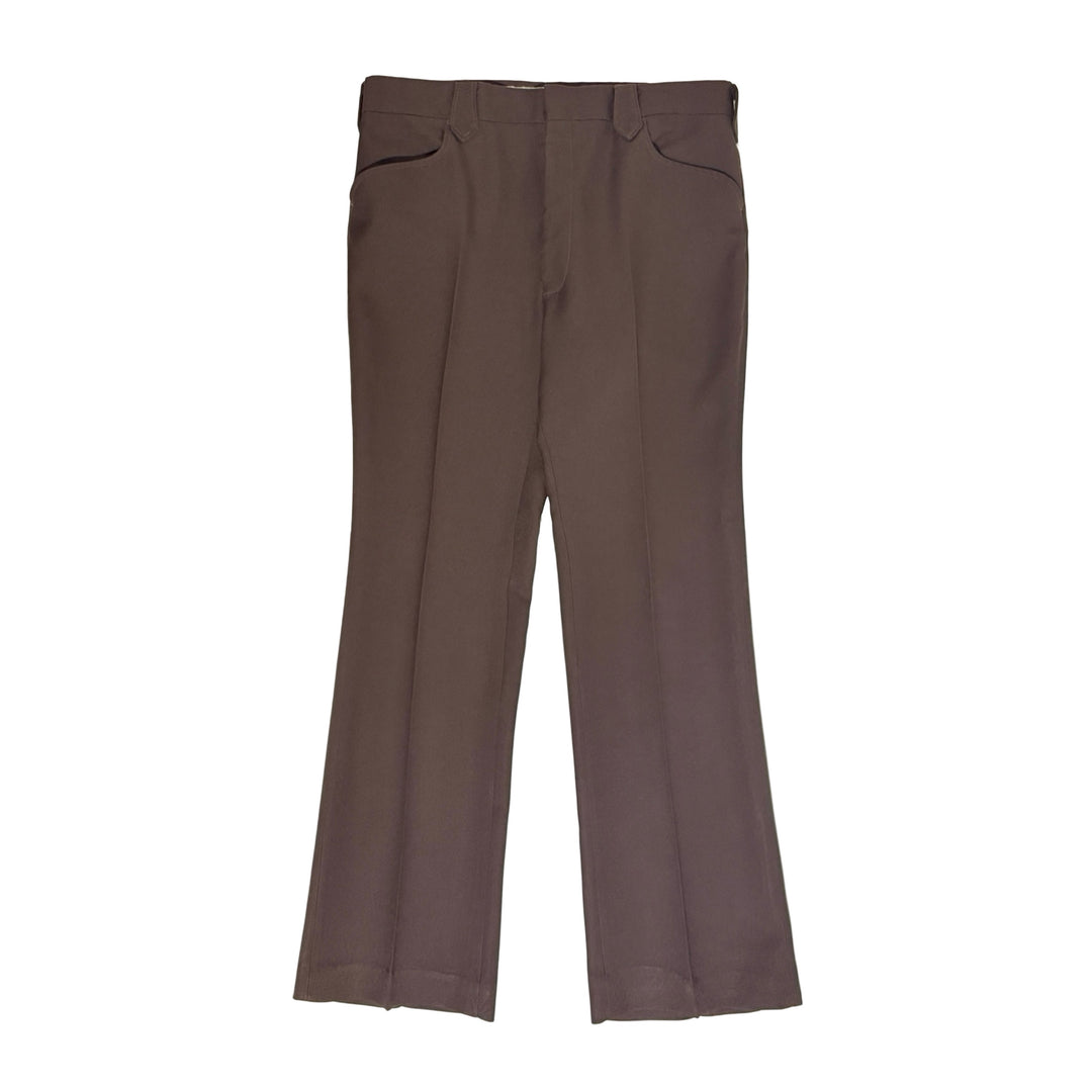 1970’S WRANGLER MADE IN USA WESTERN BROWN FROG POCKET BOOTCUT PANTS 36 X 30