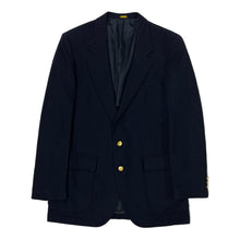 Load image into Gallery viewer, 1980’S COAT TAILS UNION MADE IN USA HEAVY WOOL GOLD BUTTON NAVY BLAZER SUIT JACKET 40R
