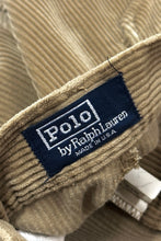 Load image into Gallery viewer, 1990’S POLO RALPH LAUREN MADE IN USA HIGH WAISTED PLEATED CORDUROY PANTS 32 X 32
