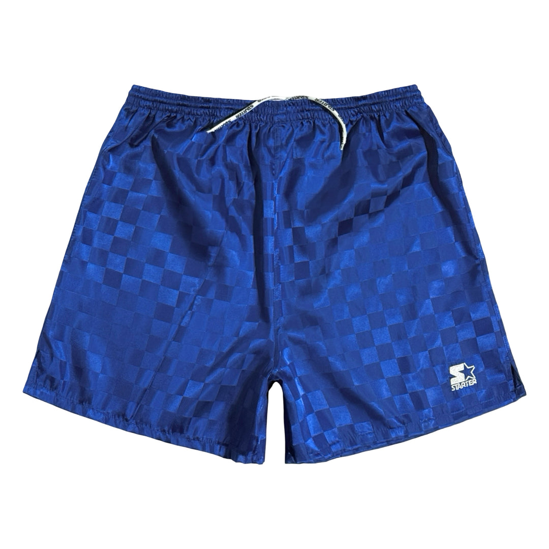 1990’S STARTER SATIN CHECKERED 4” ATHLETIC SHORTS MEDIUM