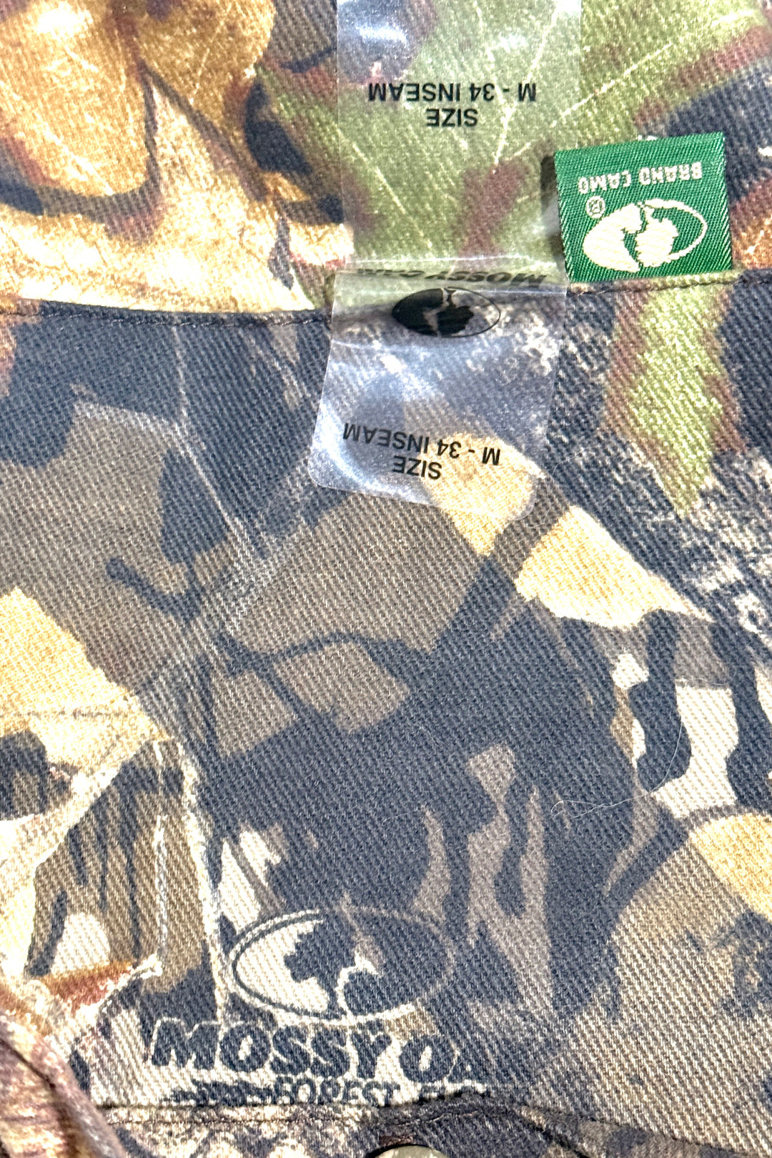 1990’S DEADSTOCK MOSSY OAK HUNTING CAMO CARGO PANTS MEDIUM