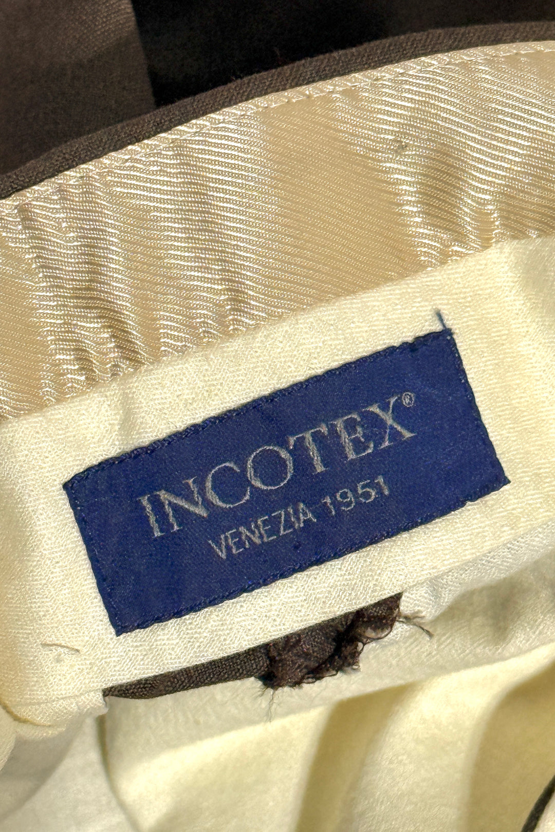 2000’S INCOTEX VENEZIA SUPER 100’S PURE ITALIAN WOOL FLAT FRONT TROUSERS 36 X 32