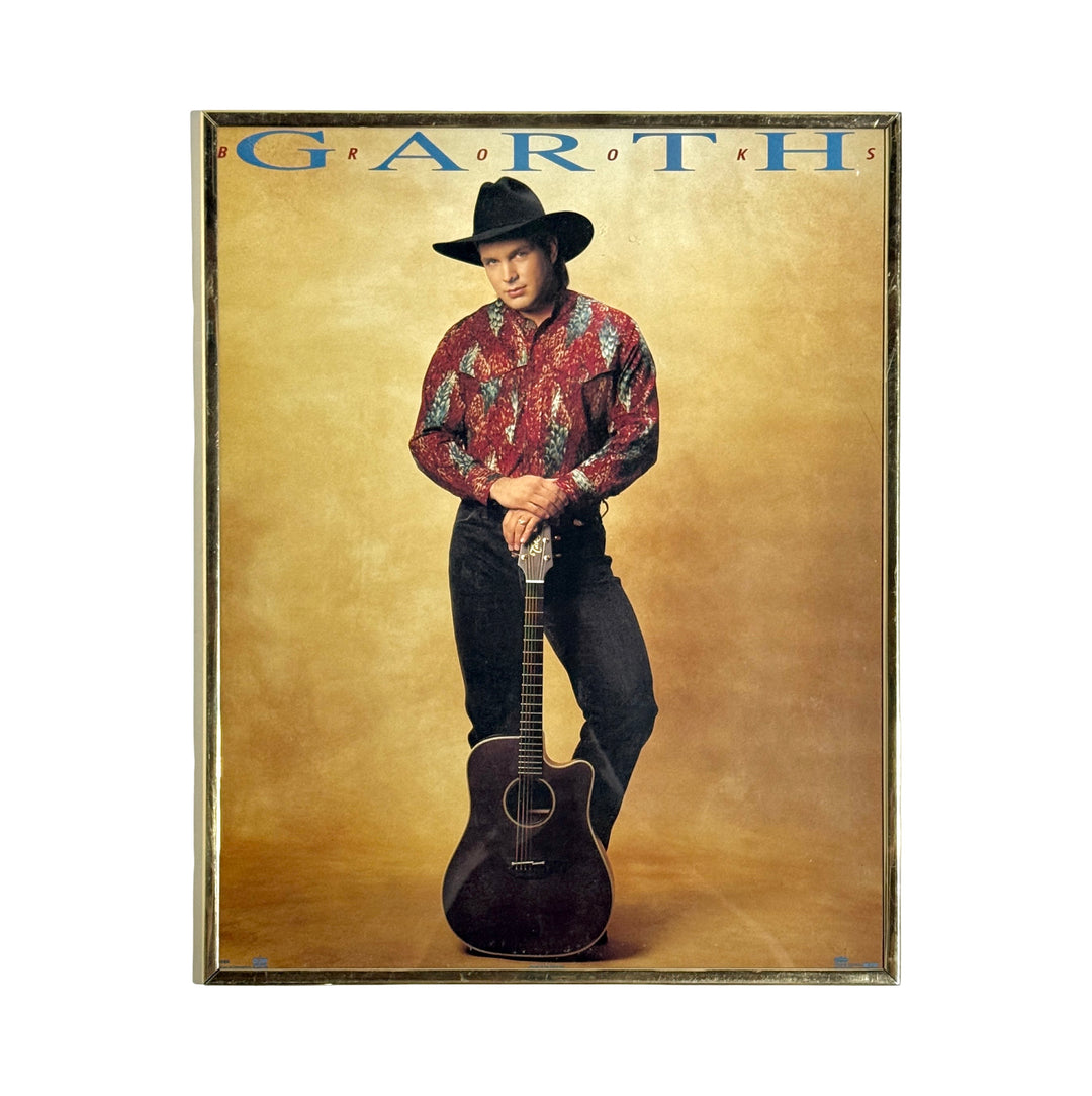1990’S GARTH BROOKS MADE IN USA GOLD FRAMED POSTER