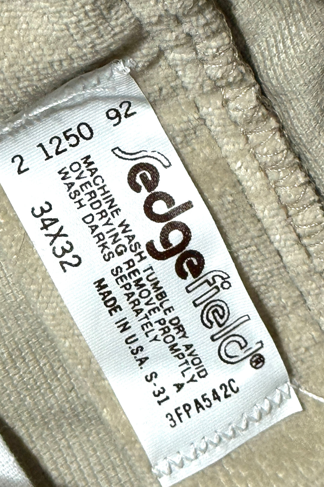 1970’S SEDGEFIELD MADE IN USA VELOUR WESTERN DISCO BOOTCUT PANTS 32 X 32