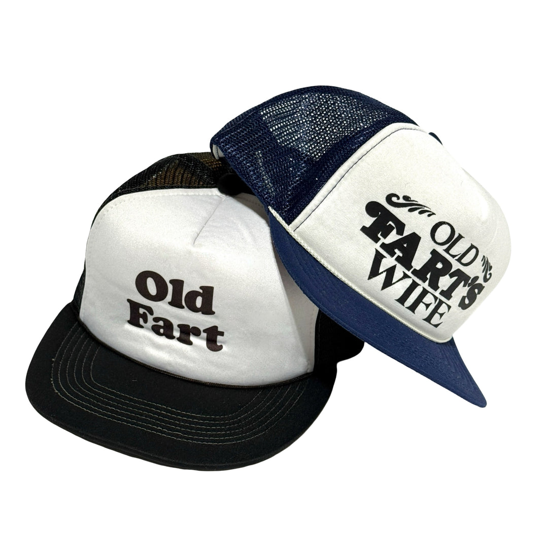 1970’S OLD COUPLE MESH & FOAM TRUCKER HAT SET