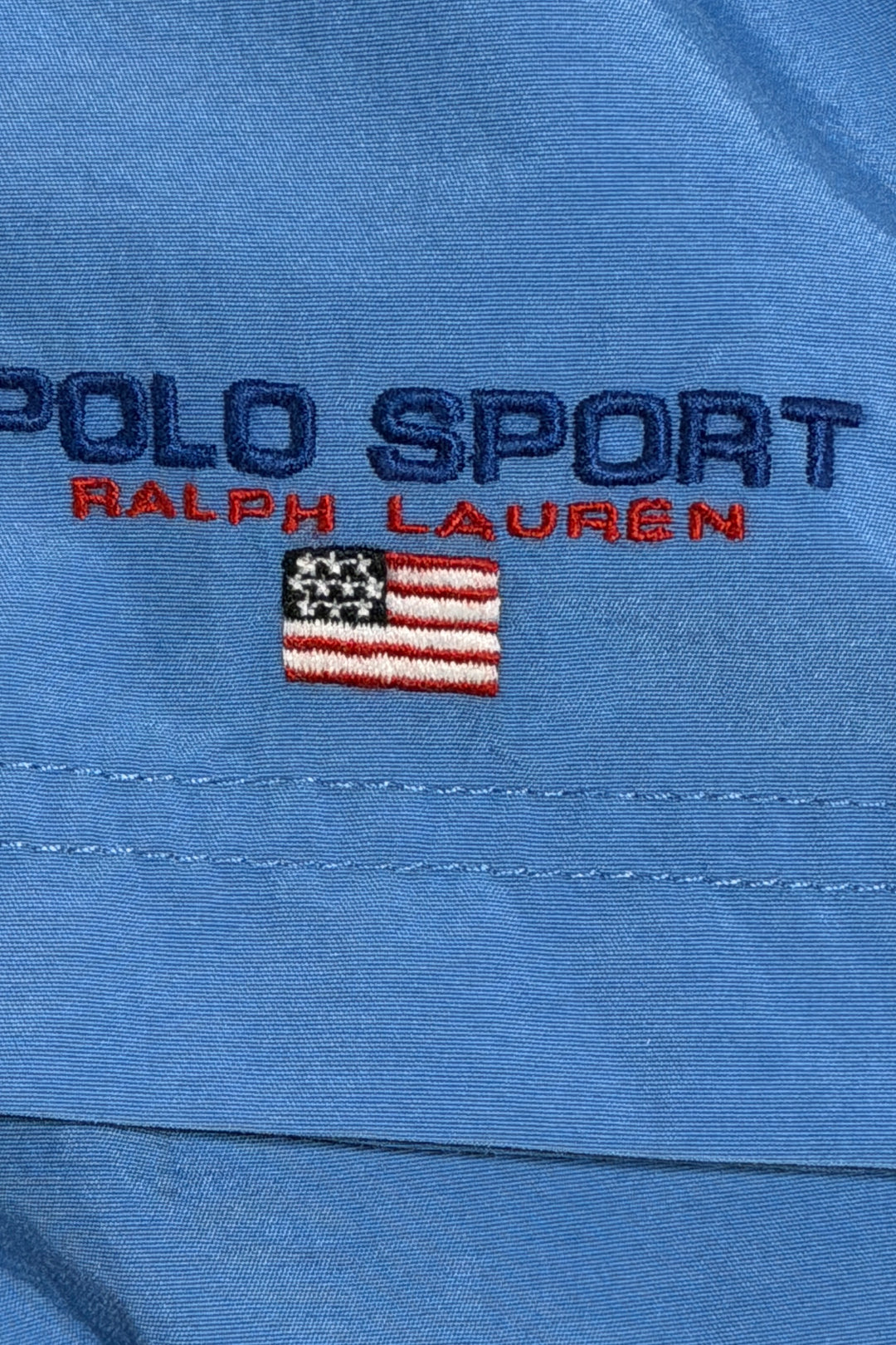 1990’S POLO SPORT RALPH LAUREN AMERICAN FLAG 8” SWIM TRUNKS SHORTS X-LARGE